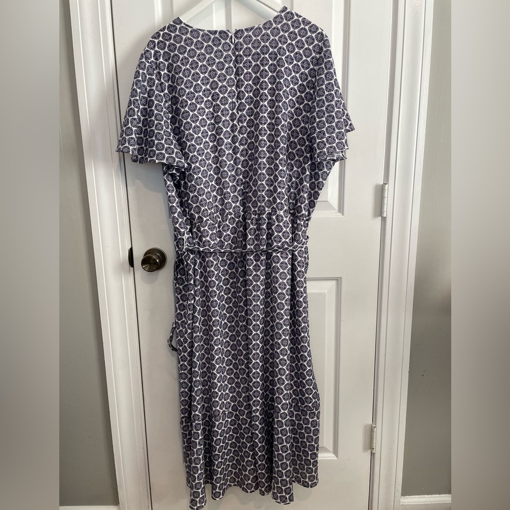 Lane Bryant | Short Sleeve High Low Ruffle Hem Dress - Picture 7 of 8